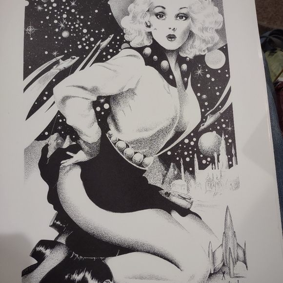 Vintage SJB comic fantasy artwork Space Girl - Picture 6 of 8